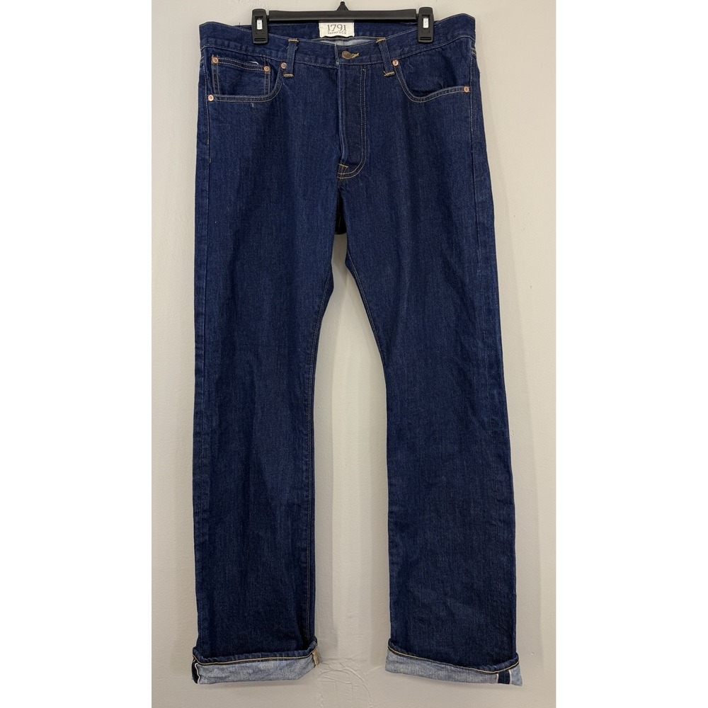 1791 Supply Co Selvedge Denim Jeans Men's Tagged 34x34 Button Fly Straight USA